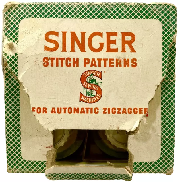 1955 Singer Stitch Patterns For Automatic Zigzagger Set No. 2 White Top 14882