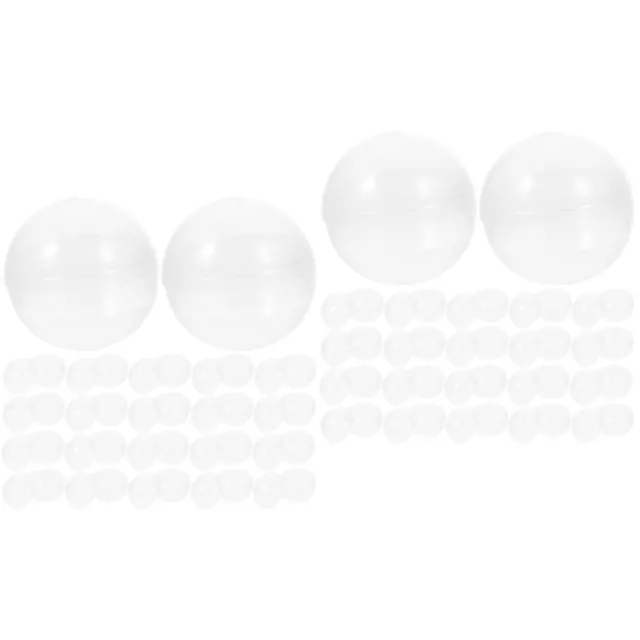 100 Pcs Plastic Transparent Gashapon Shell Child Treat Hollow Balls