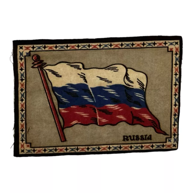 Antique Russia Flag Tobacco Felt 8”x5.5”