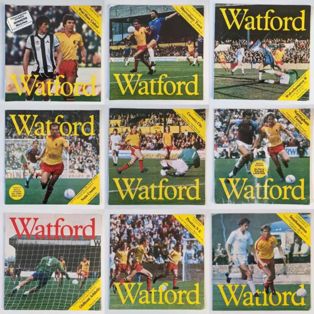 Watford 1980's Football Programmes