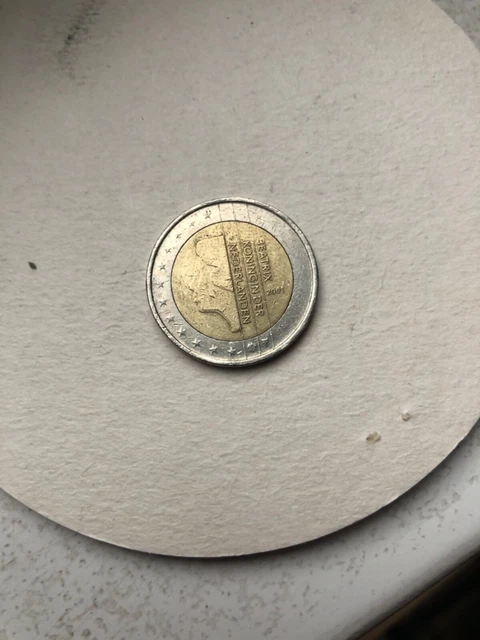 Piece de 2 euros rare 2001 Beatrix Koningin Der Nederlanden 2001