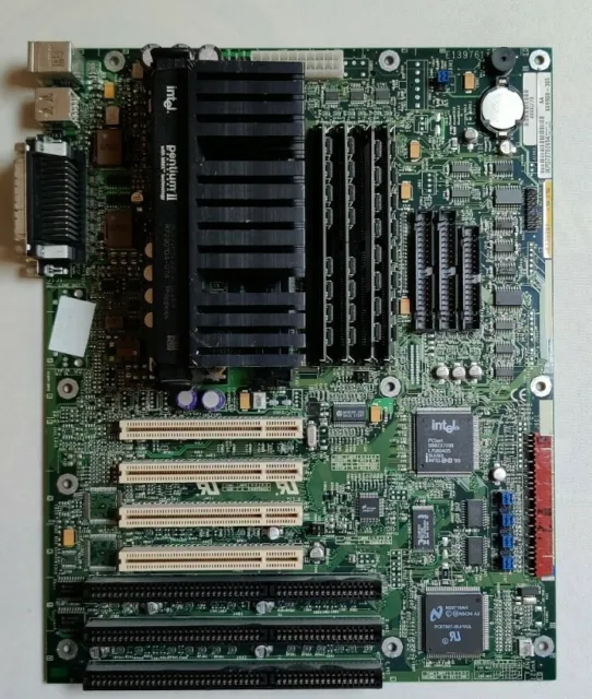 Vintage Intel PII 233Mhz Fully Loaded Motherboard E139761 64Mb Ram