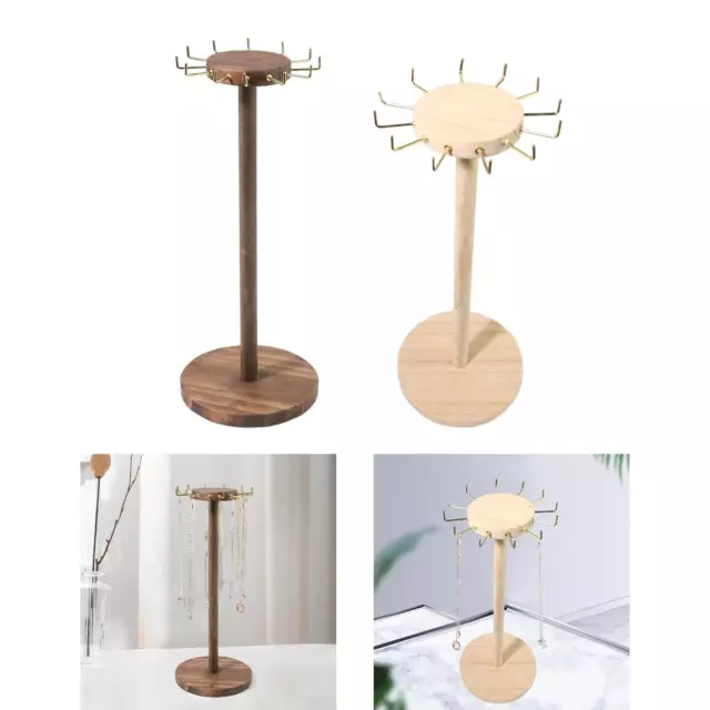 12 Crochets Bijoux Présentoir Stockage Multifonctionnel pour Filles Tabletop