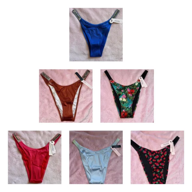 VS Victorias Secret Swim SHINE STRAP Bikini Bottom S M L XL choose color New!!