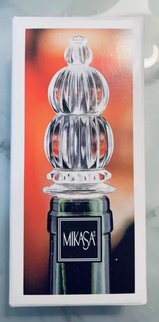 Mikasa Monterey Bottle Stopper T8173-900 Crystal Tiered Wine Topper NIB