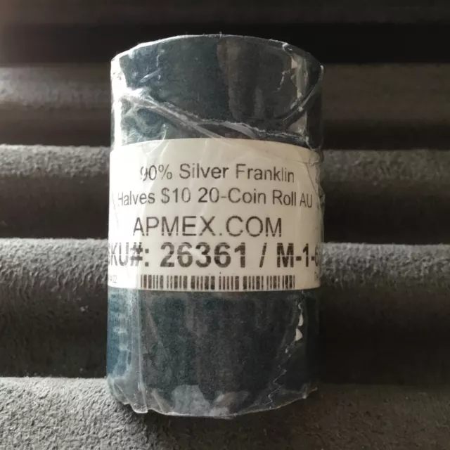 90% Silver Franklin Halves $10 20-Coin Roll /M-1-65
