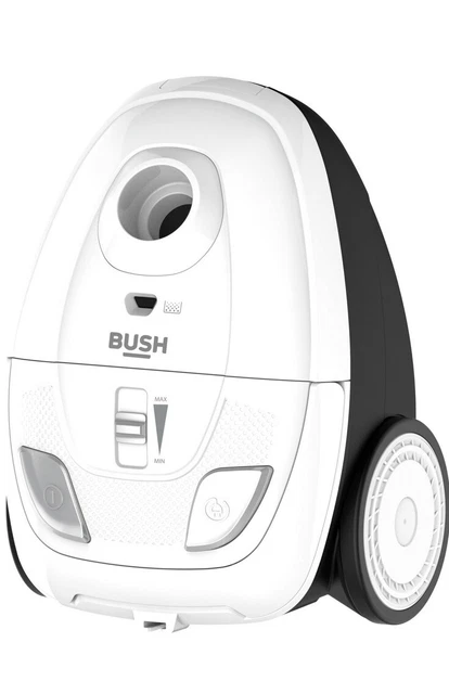 BUSH 700W BAGGED Cylinder Vacuum Cleaner White 1 Dust Bag NO CREVICE ...