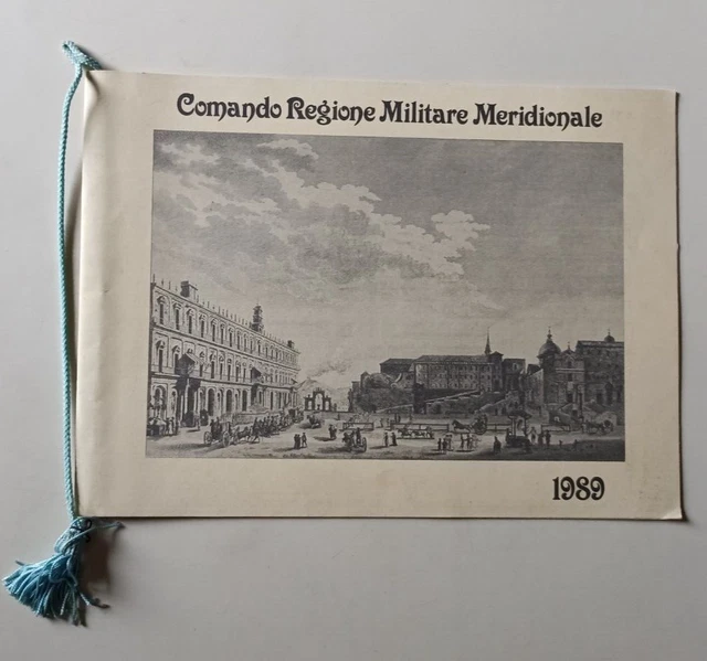B373 Calendario Comando Regione Militare Meridionale 1989 Con Cordoncino