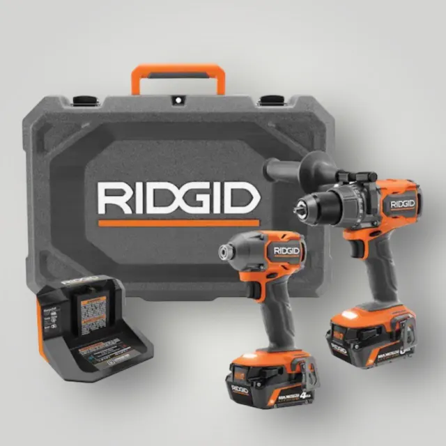 Ridgid R92082 18V Brushless 2-Tool Combo Kit - Hammer Drill & Impact Driver