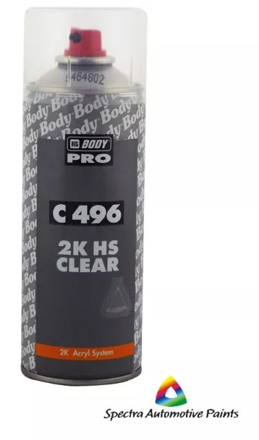 2K Hs Gloss Clear Paint Hb 496 High Spray Touch Up Automotive Top Coat 400Ml