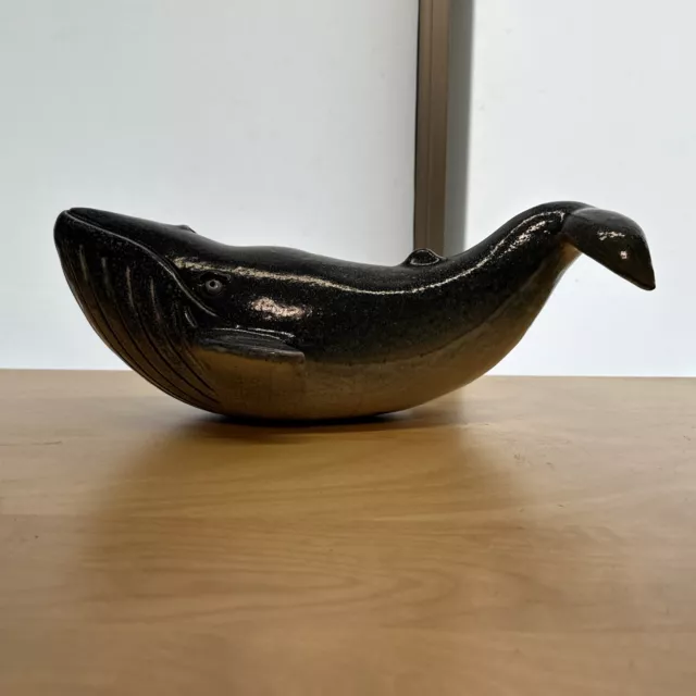 Verrückter Ton Buckelwal 13" Raku Keramikfigur von Gerhard de Beer S. Africa