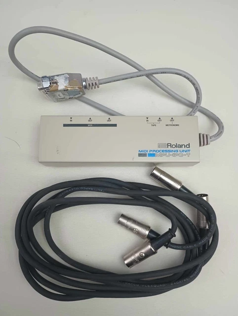 ROLAND MIDI PROCESSING unit MPU-IPC-T W/ 2 MIDI cables $199.99