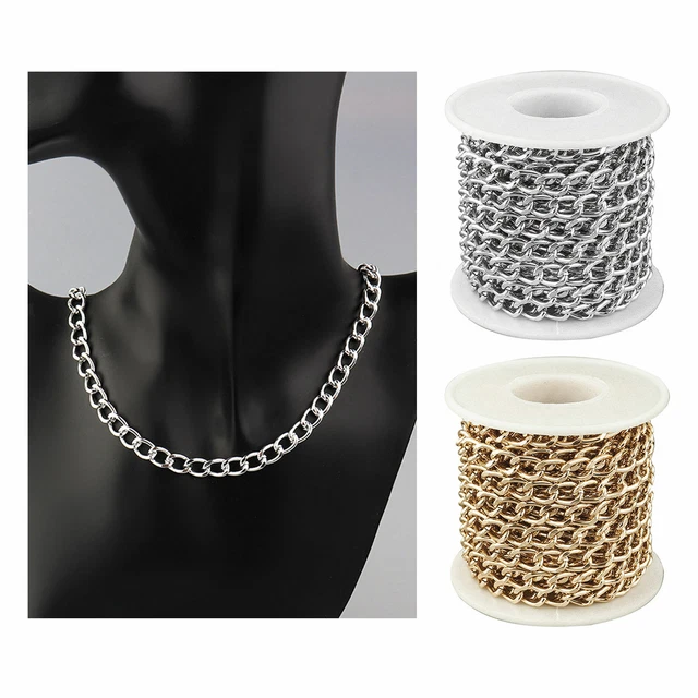 Aluminum Curb Chains Twisted Cross Cable Chain Bulk DIY Jewelry Making