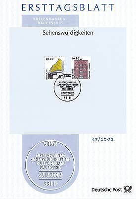 2300 Avec Berliner Timbre ! Berliner Rfa 2002 Ancienne Opera Francfort Swk-Fdc Le No 