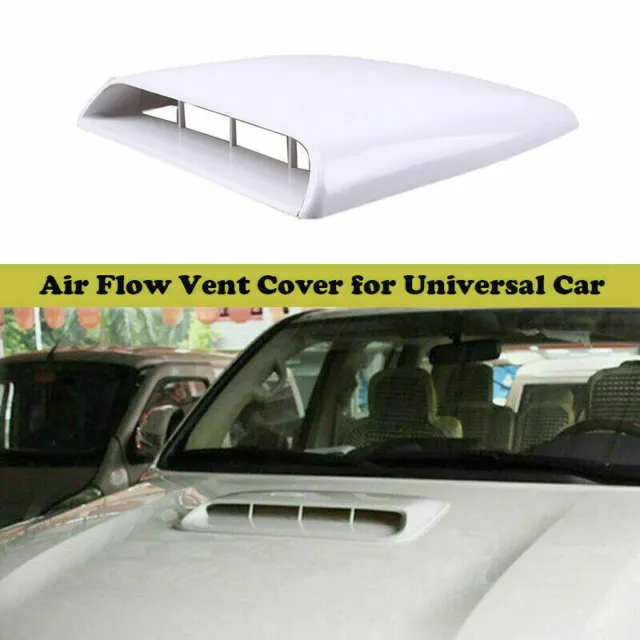 Universal Car Decorative Air Flow Intake Hood Scoop Vent ABS Bonnet Engine Cover