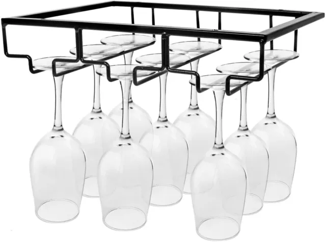 Wine Glass Rack, Wine Glass Hanger Rack Under Cabinet Stemware Wine Glass Holder