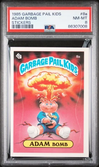 1985 Topps OS1 Garbage Pail Kids Series 1 Adam Bomb 8a Matte Card PSA 8 NM-M