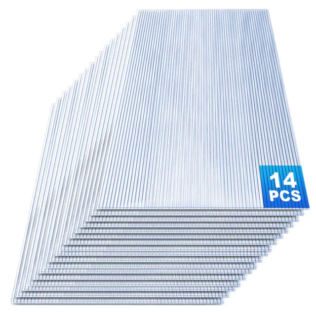 14x Polycarbonat Hohlkammerplatten 4mm Doppelstegplatten Stegplatten Gewächshaus