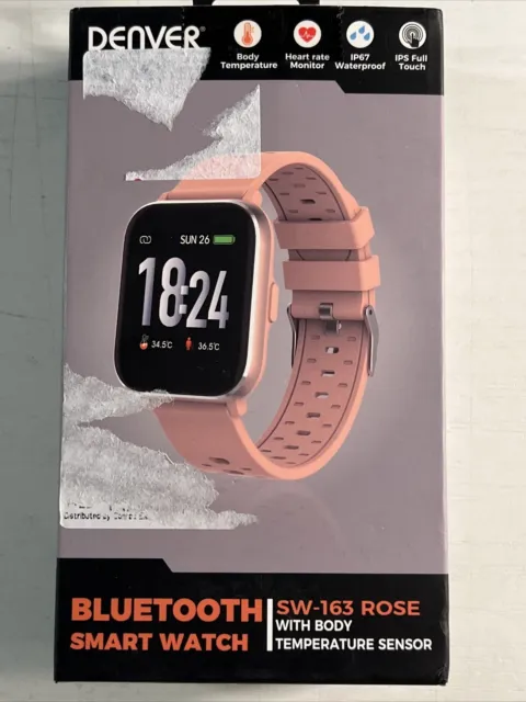 DENVER SW-163 Smartwatch mit Sportarmband - Rose (Bluetooth)