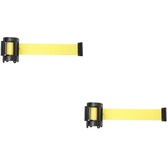2x Crowd Control Safety Posts Safety Caution Tape Retractable Rope Barrier