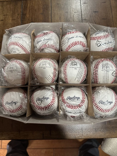 12 Rawlings Little League Cushioned Cork Center R0LB1 Baseballs Leather