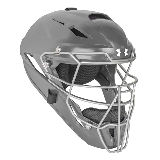 Under Armour Converge Solid Youth Baseball/Softball Catcher's Helmet - Graphite