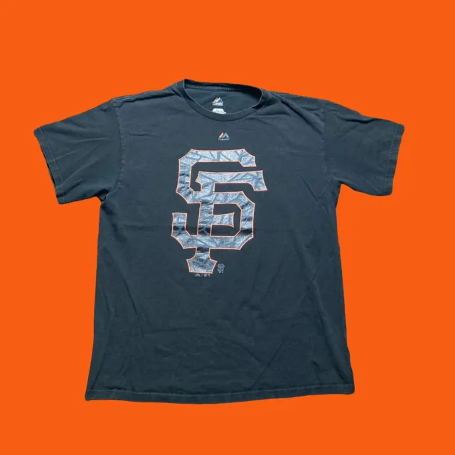 SAN FRANCISCO SF Giants Majestic T Shirt Mens Size Large Black $12.99 ...