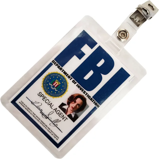 X FILES Dana Scully FBI ID Badge Name Tag Card Laminate for Costume Cosplay XF-1