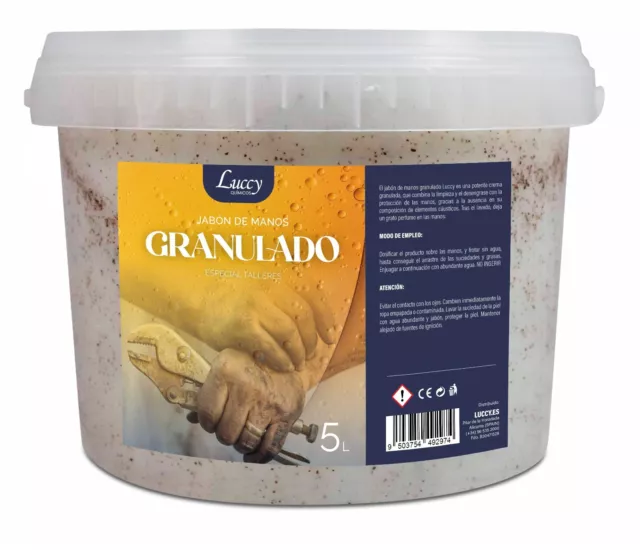 Jabón de Manos Granulado para Taller 5 Litros | Pasta Granulada Extrafuerte