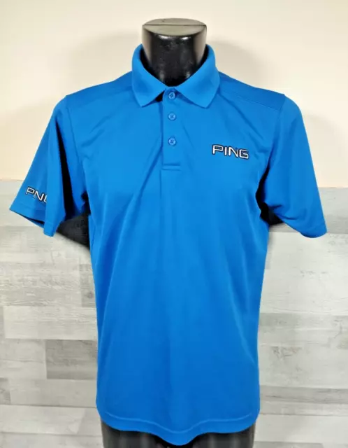 PING Golf Polo Shirt Top / Blue / Size Small/ Button Top