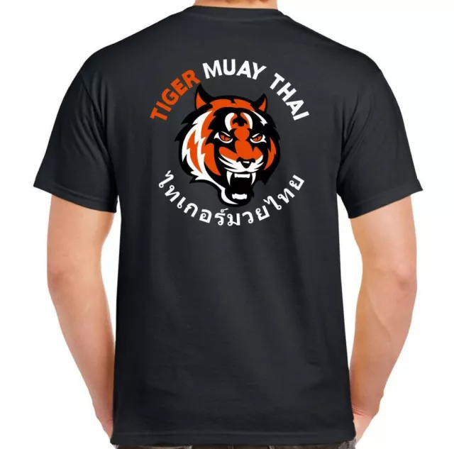 T-shirt TIGER MUAY THAI MMA UFC arti marziali Phuket Thailandia allenamento top palestra 3
