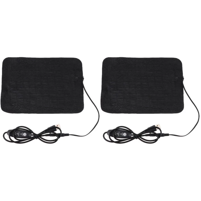 2 piezas esterilla térmica de flores USB cojín térmico fibra de carbono resina epoxi cuello