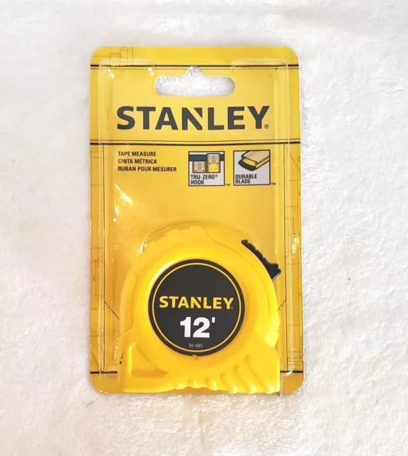 Stanley Tape Rule 1/2" x 12' Tough Case Belt Hook Durable