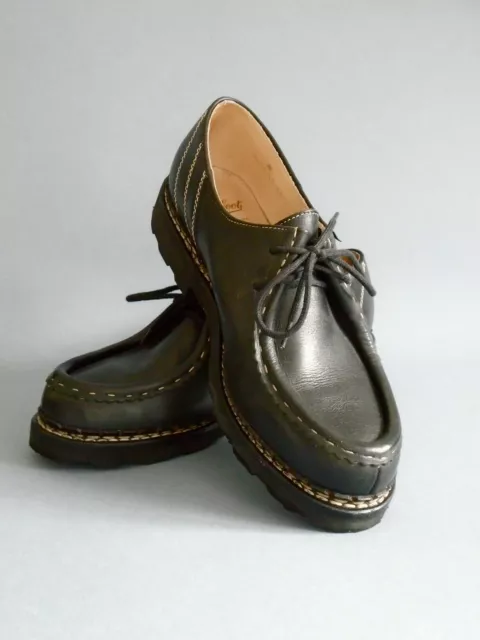 MENS PARABOOT MORZINE Black Shoes Uk 8.5 Norwegian Welt Hand Made
