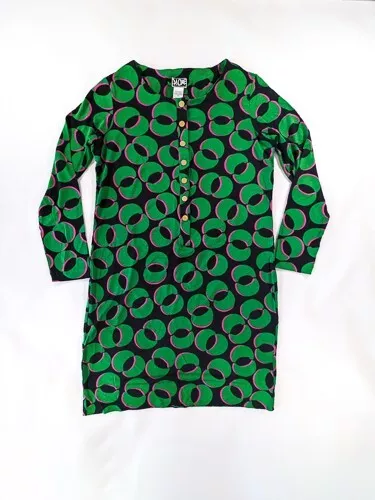 Womens 8 DIANE VON FURSTENBERG DVF Green Apple Print Dress