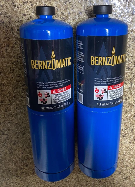 Bernzomatic 14.1 oz Standard Propane Fuel Cylinder, 2 Pack