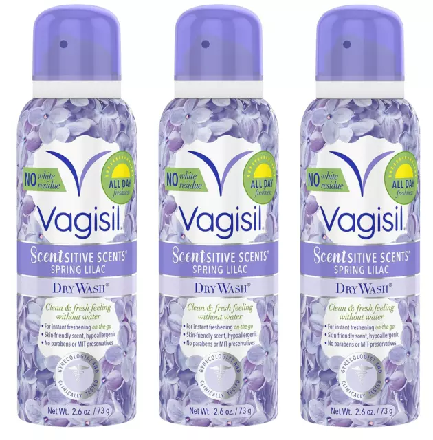Olores aromáticos Vagisil lavado en seco, flor silvestre lavanda, 2,6 oz (paquete de 3)