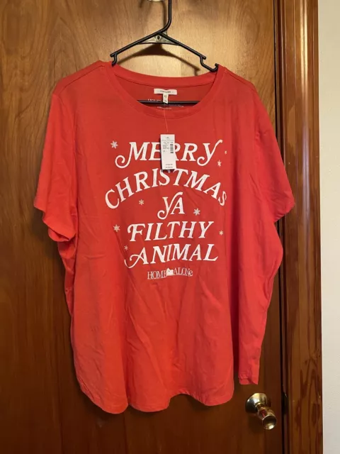 Maurice's women's plus size 2X Merry Christmas Ya Filthy Animal Tshirt Top— New