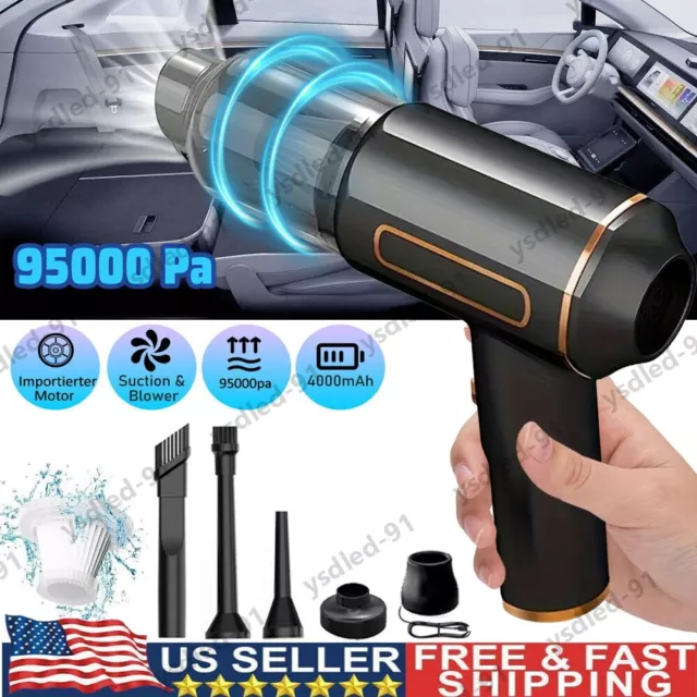 2023 Upgrade Car Vacuum Cleaner Air Blower Wireless Handheld Rechargeable Mini
