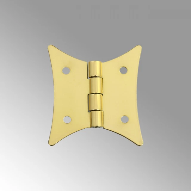 Brass Butterfly Cabinet Hinge 2.38" H x 2" W Tarnish Resistant Flush Mount