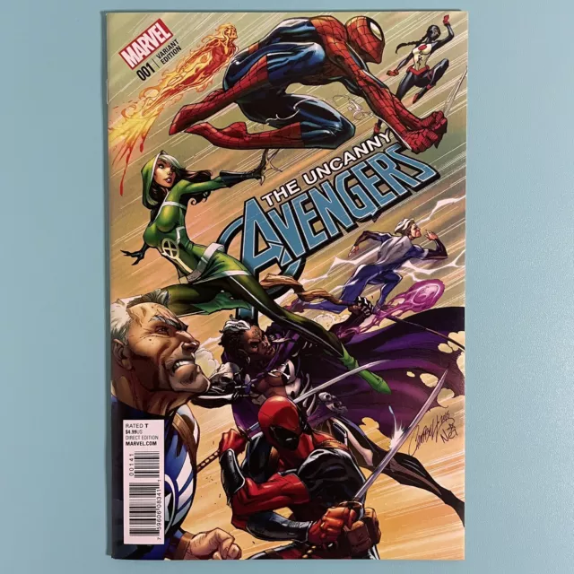 Uncanny Avengers 1 J Scott Campbell Variant 1:50 NM+/MT Deadpool | Marvel Comics