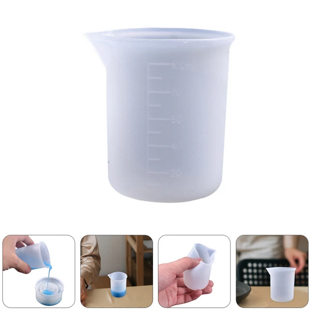 Set 2 Kristall-Epoxy-Messbecher Kieselgel Mischbecher Aus Silikon 3