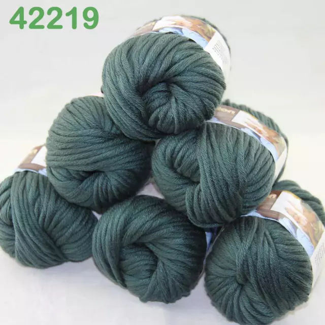 Sale New Lot 6ballsx50g Soft Worsted Cotton Chunky Hand Knitting Quick Yarn 19