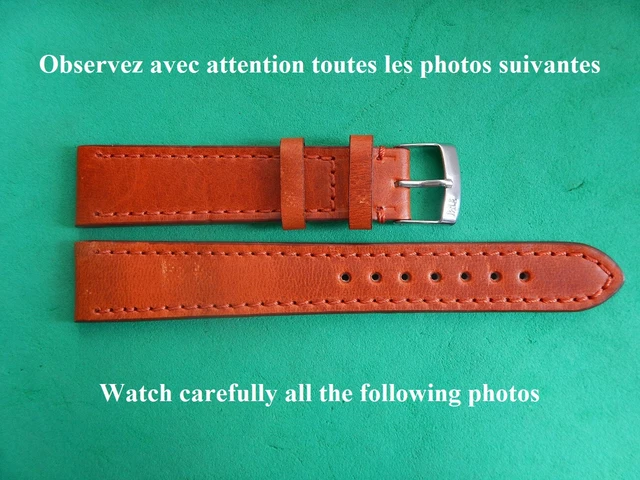Bracelet De Montre Cuir Veau Véritable 18 Mm - Fauve Orange Aspect Vintage - Morellato - Neuf