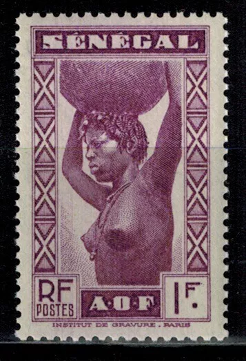 TIMBRE RARE Sénégal - n° 147b violet  Neuf ** / NHL