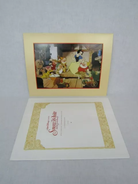 1994 Snow White & The Seven Dwarfs Disney Store Exclusive Commemorative Litho