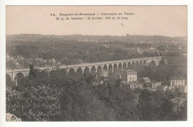 Cpa 94 - Nogent-Le-Perreux: Panorama Du Viaduc (Val-De-Marne) - Written