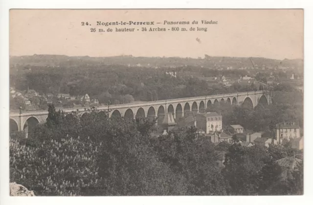 Cpa 94 - Nogent-Le-Perreux : Panorama Du Viaduc (Val-De-Marne) - Écrite