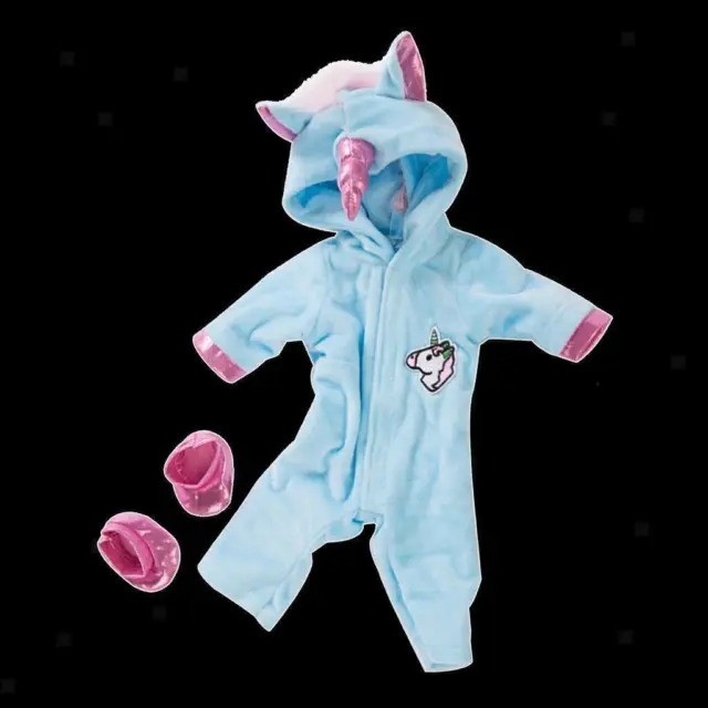 Puppenkleidung Winter Overall   Schlafanzug Set für 43 cm Baby Puppen Rosa/Bleu