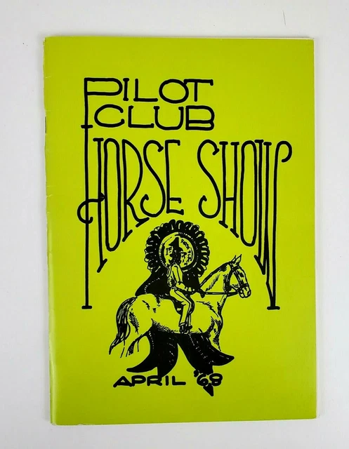 1969 Pilot Club Horse Show Program Red Bank Riding Club Chattanooga TN Vintage